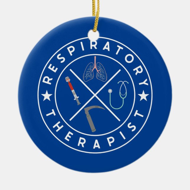 Respiratory Therapist Respiratory Care Week Ceramic Tree Decoration (Front)