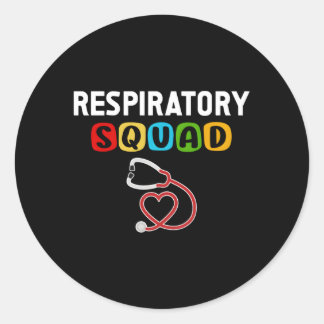 Respiratory Therapist Respiratory Squad Classic Round Sticker