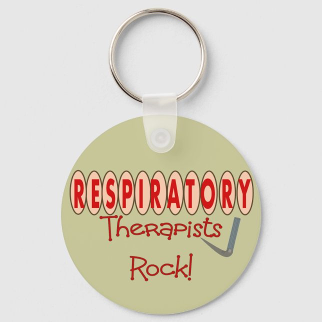 Respiratory Therapist ROCK Key Ring (Front)