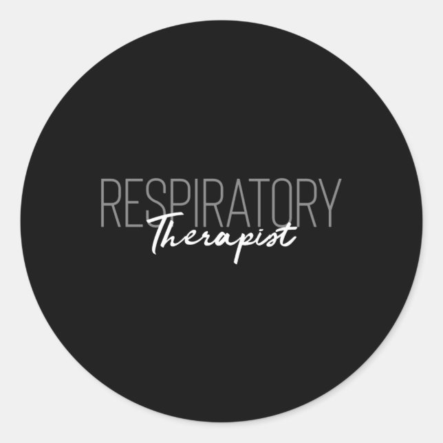Respiratory Therapist Rt Dept Classic Round Sticker (Front)