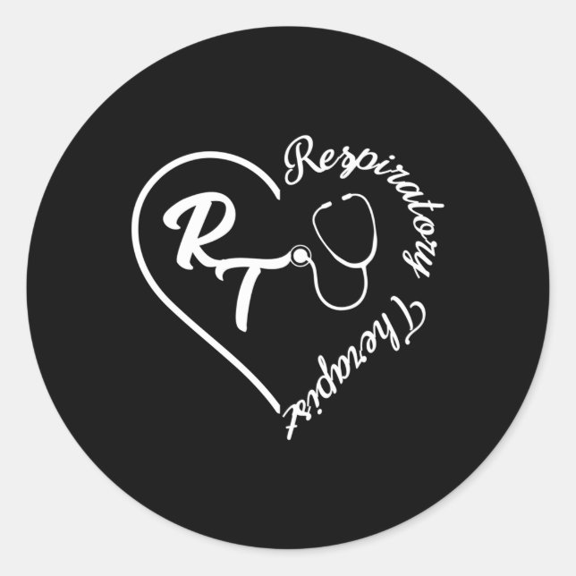 Respiratory Therapist Rt He Respiratory Therapy Classic Round Sticker (Front)