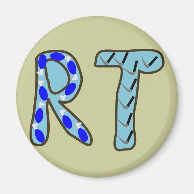 Respiratory Therapist "RT" Magnet (Front)