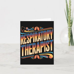 Respiratory Therapist RT Stethoscope Chest Emblem Card