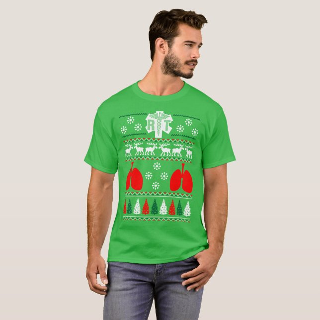 Respiratory Therapist RT Ugly Christmas Sweater (Front Full)