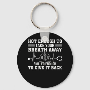 Respiratory Therapist Take Breath Skill Back Key Ring
