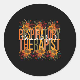 Respiratory Therapist Thanksgiving Classic Round Sticker