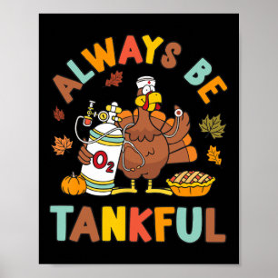 Respiratory Therapist Thanksgiving Nurse Autumn Fa Poster