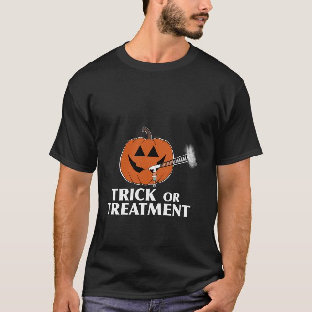 Respiratory Therapist Trick Or Treatment Pumpkin H T-Shirt (Front)