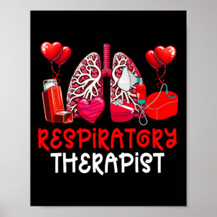 Respiratory Therapist Valentine's Day Job Team Cut Poster