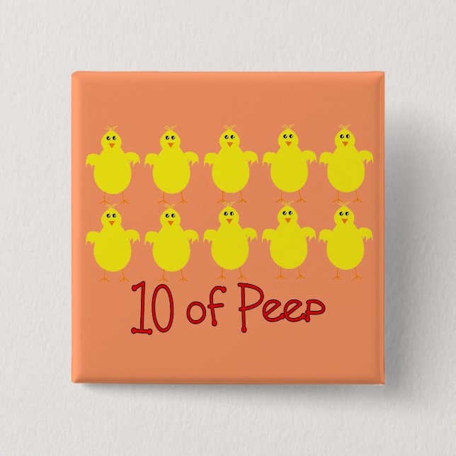 Respiratory Therapy Gifts "10 of PEEP"  Funny 15 Cm Square Badge (Front)