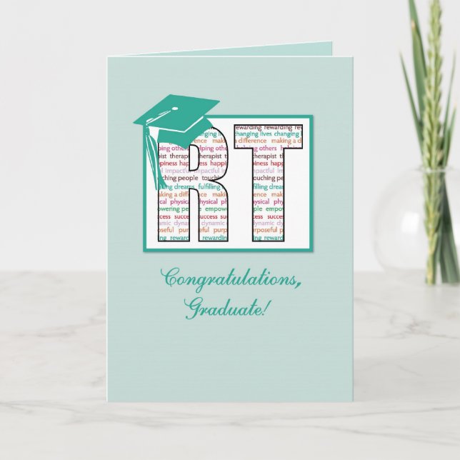 Respiratory Therapy Graduation Congratulations, RT Card (Front)