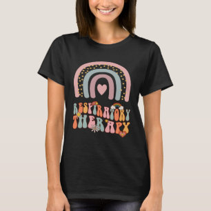 Respiratory Therapy Groovy Retro Vintage Rainbow C T-Shirt
