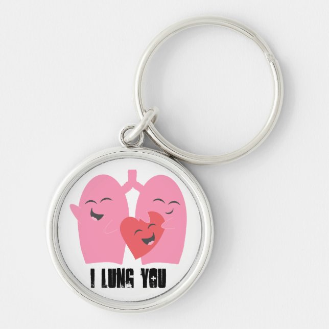 Respiratory Therapy I Lung You! Lungs Keychain RT (Front)