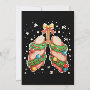 Respiratory Therapy Lung Christmas Tree Therapist Invitation