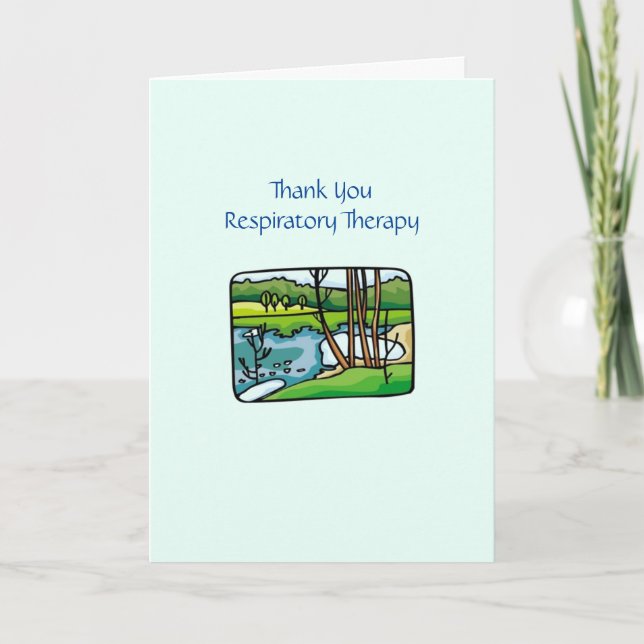 Respiratory Therapy Medical Thank You card (Front)