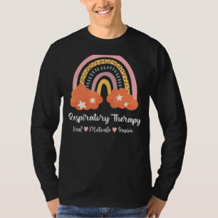 Respiratory Therapy Rt Care Week Rainbow Cute Rrt T-Shirt