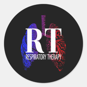 Respiratory Therapy Rt Rrt Crt Lung Classic Round Sticker