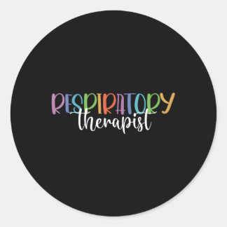 Respiratory Therapy Rt Therapist Rrt Care Week Col Classic Round Sticker