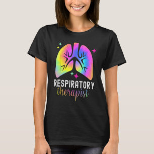 Respiratory Therapy RT Therapist Tie Dye Lungs Cut T-Shirt