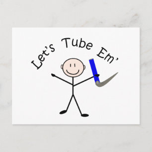Respiratory Therapy Stick Person "Let's Tube Em" Postcard