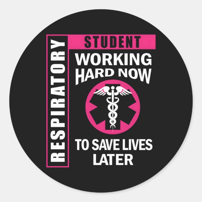 Respiratory Therapy Student For Future Rt Classic Round Sticker (Front)