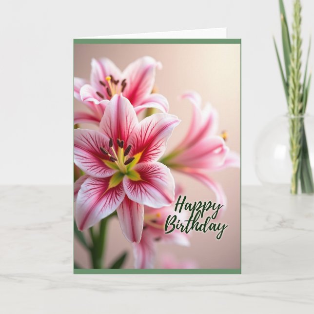 Resplendent Bloom Birthday Card (Front)