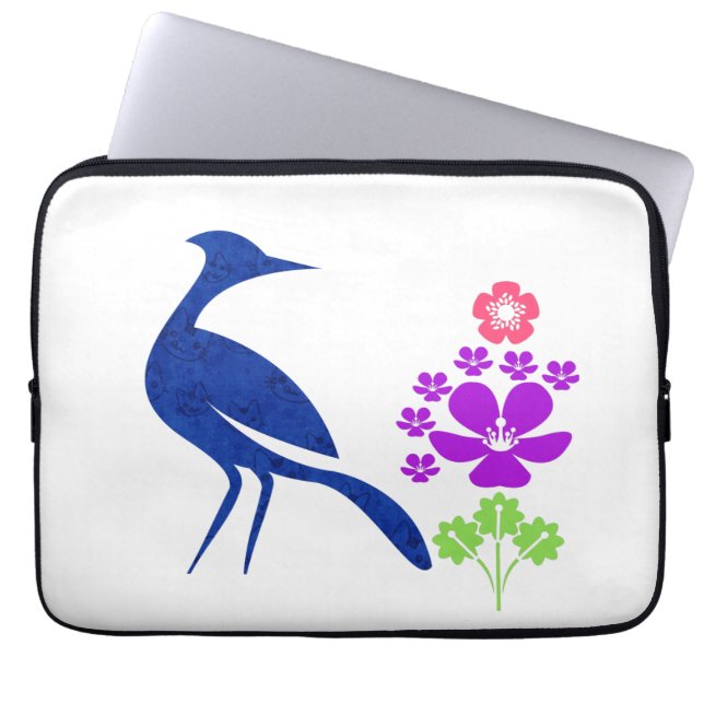 resplendent peacock laptop sleeve (Front)
