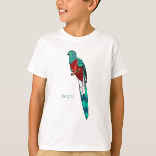 Resplendent quetzal bird cartoon illustration  T-Shirt