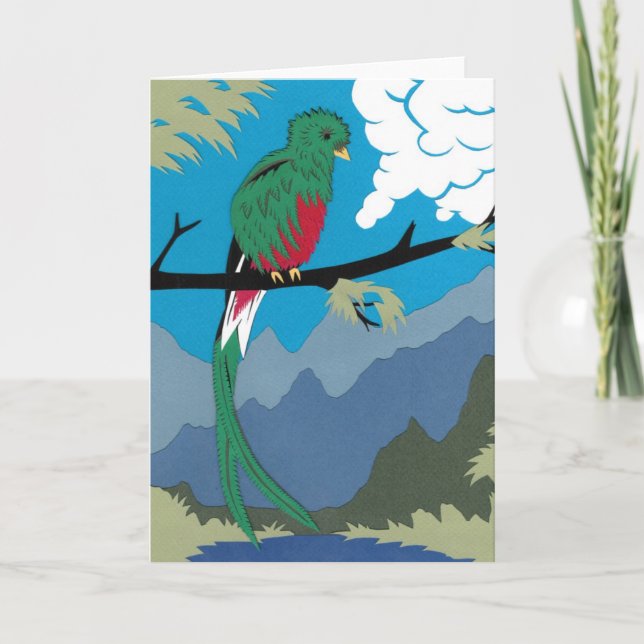 Resplendent quetzal greeting card (Front)