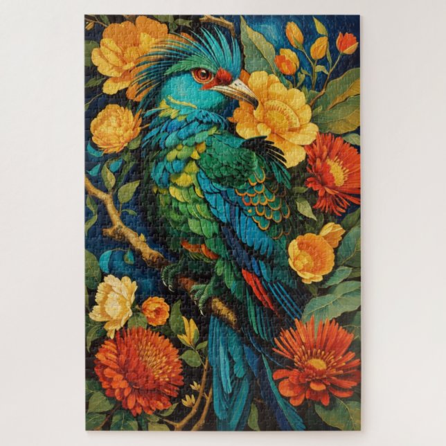 Resplendent Quetzal Majesty Jigsaw Puzzle (Vertical)