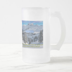 resplendent winter frosted glass beer mug