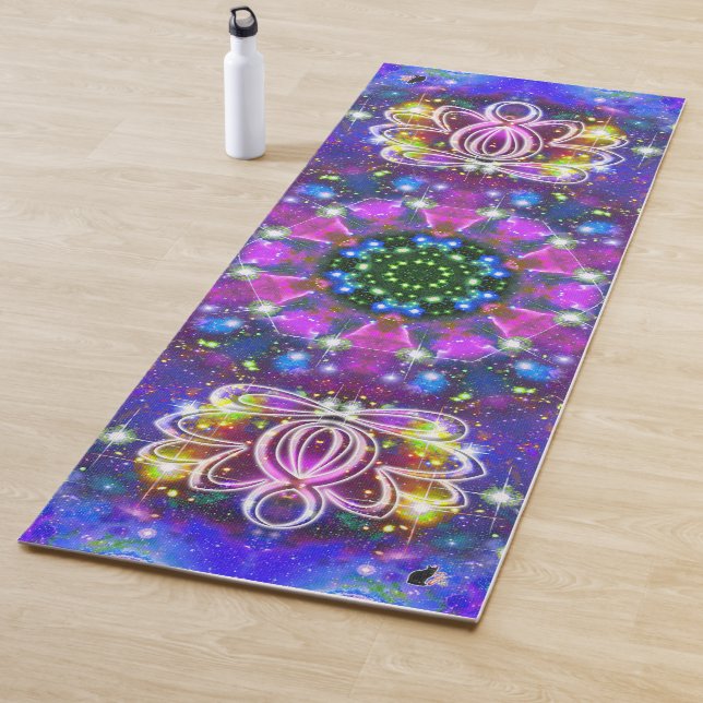 Resplendent Zen Lotus Star Kaleid Yoga Mat (In Situ)