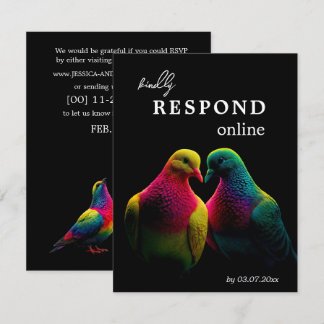 Respond online Doves of Promise RSVP Card