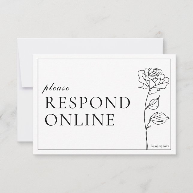 RESPOND online Timeless Bloom   RSVP Card (Front)