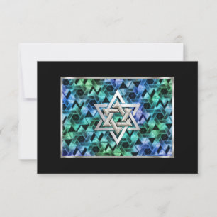 Response Card Bar Mitzvah Star of David