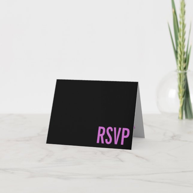 Response Card Customisable : RSVP (Front)