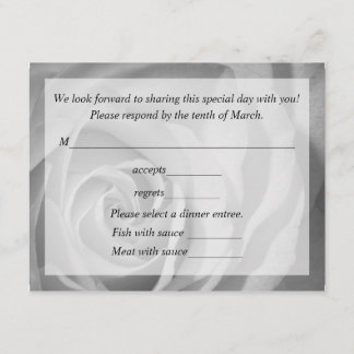 Response Card For Wedding