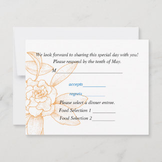 Response Card For Wedding Invitations