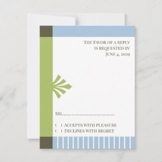 Response Card RSVP Baptism Invitation