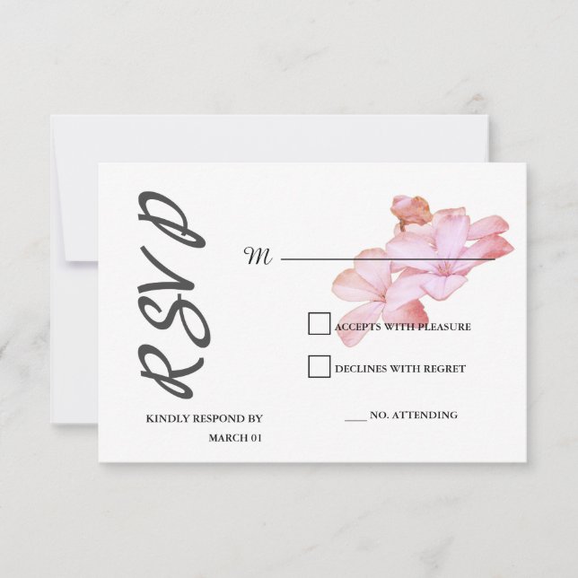 Response Reply Modern Plain Minimalist Flower (Front)