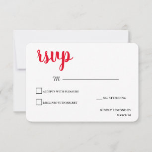 Response Reply Modern Plain Minimalist Red White