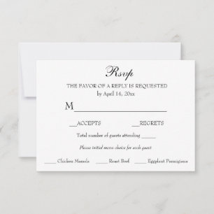 Response RSVP Minimalist Classic Elegant