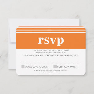 RESPONSE RSVP REPLY bold simple orange
