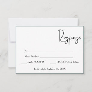 Response Wedding Card