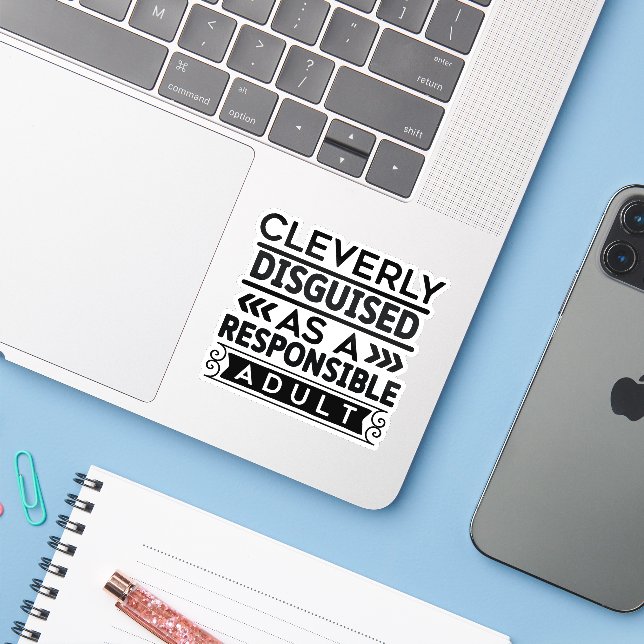Responsible Adult Disguise Vinyl (Laptop w/ iPhone)