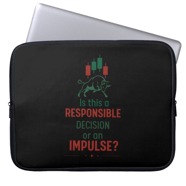 Responsible Decision – Trading Discipline Laptop Sleeve (Front)