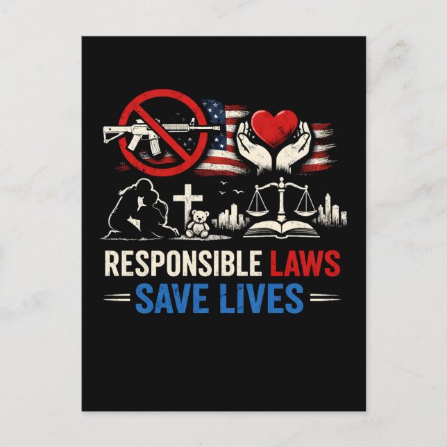 Responsible Laws Save Lives Postcard (Front)