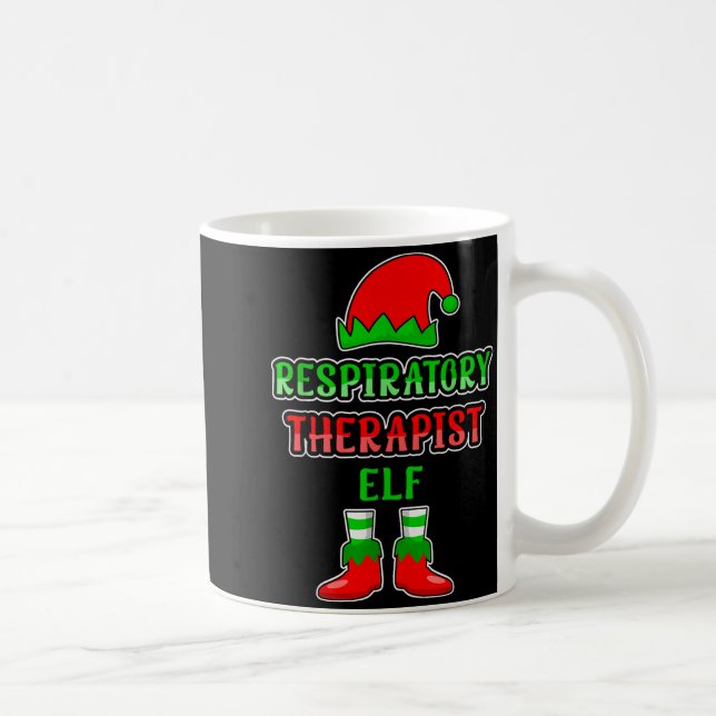 Resratory Therast Elf Resratory Therapy Christmas  Coffee Mug (Right)