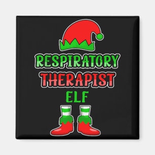 Resratory Therast Elf Resratory Therapy Christmas  Magnet