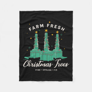 Resratory Therast Nurse Farm Fresh Christmas Tree Fleece Blanket